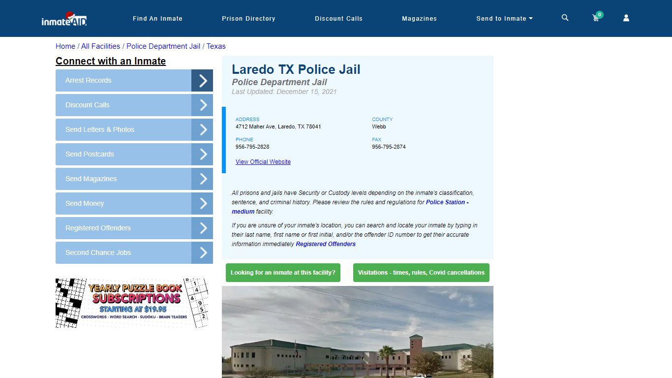Laredo TX Police Jail & Inmate Search - Laredo, TX